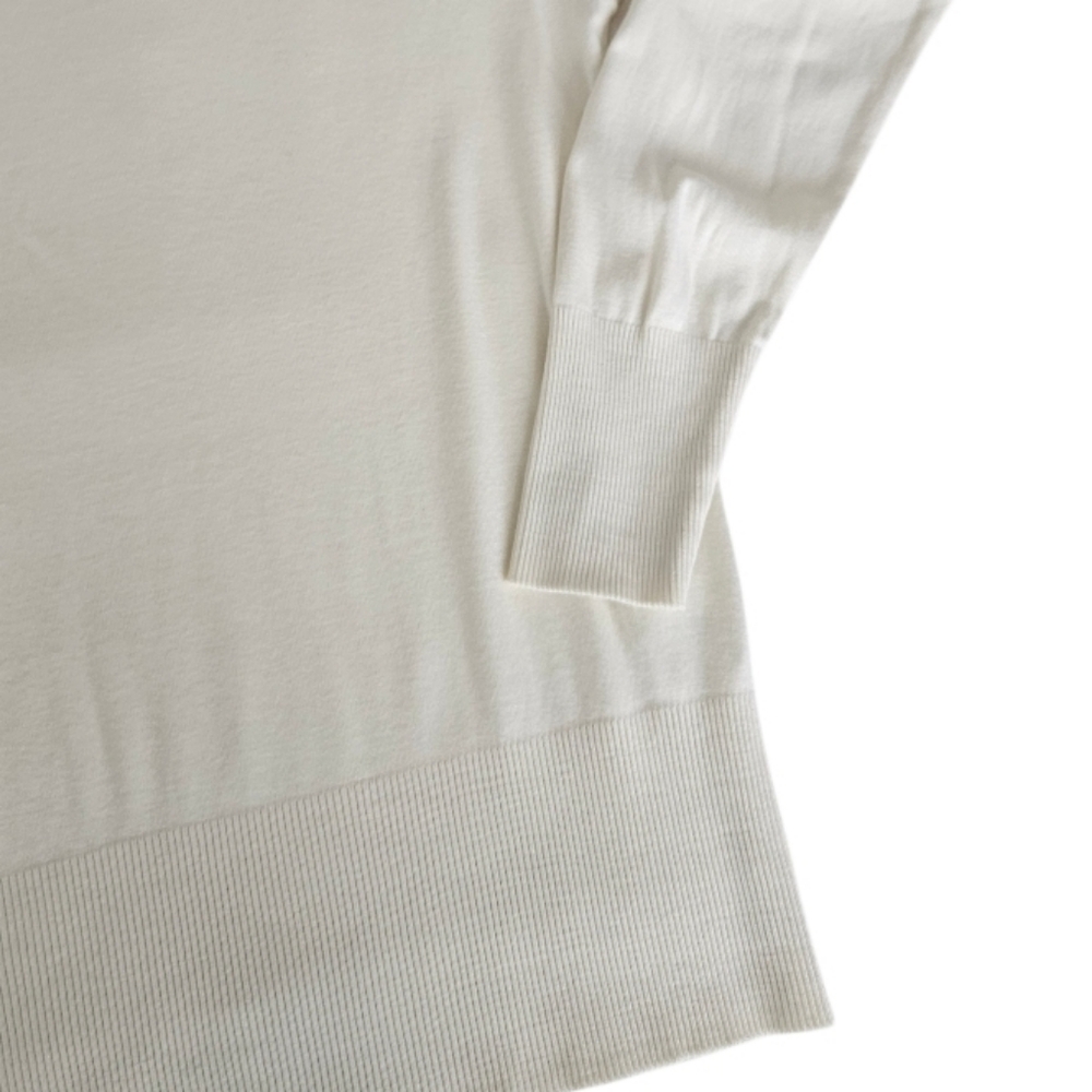 COS Cream V-Neck Cotton Pullover S-shirt Long Sleeve - Picture 5 of 9